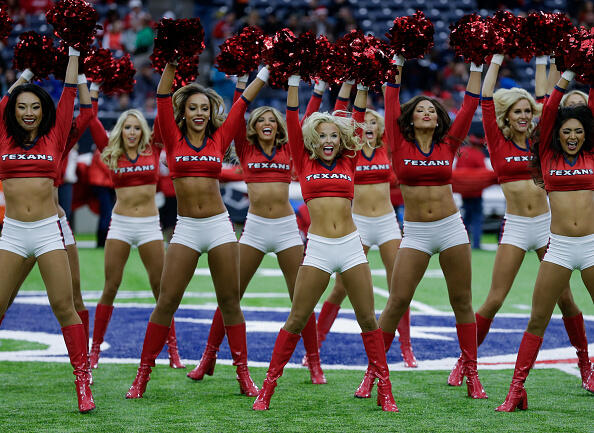 HOUSTON, TX - DECEMBER 18:  Houston Texans cheerleaders perform during a football game between the Jacksonville Jaguars and Houston Texans at NRG Stadium on December 18, 2016 in Houston, Texas.  (Photo by Bob Levey/Getty Images)