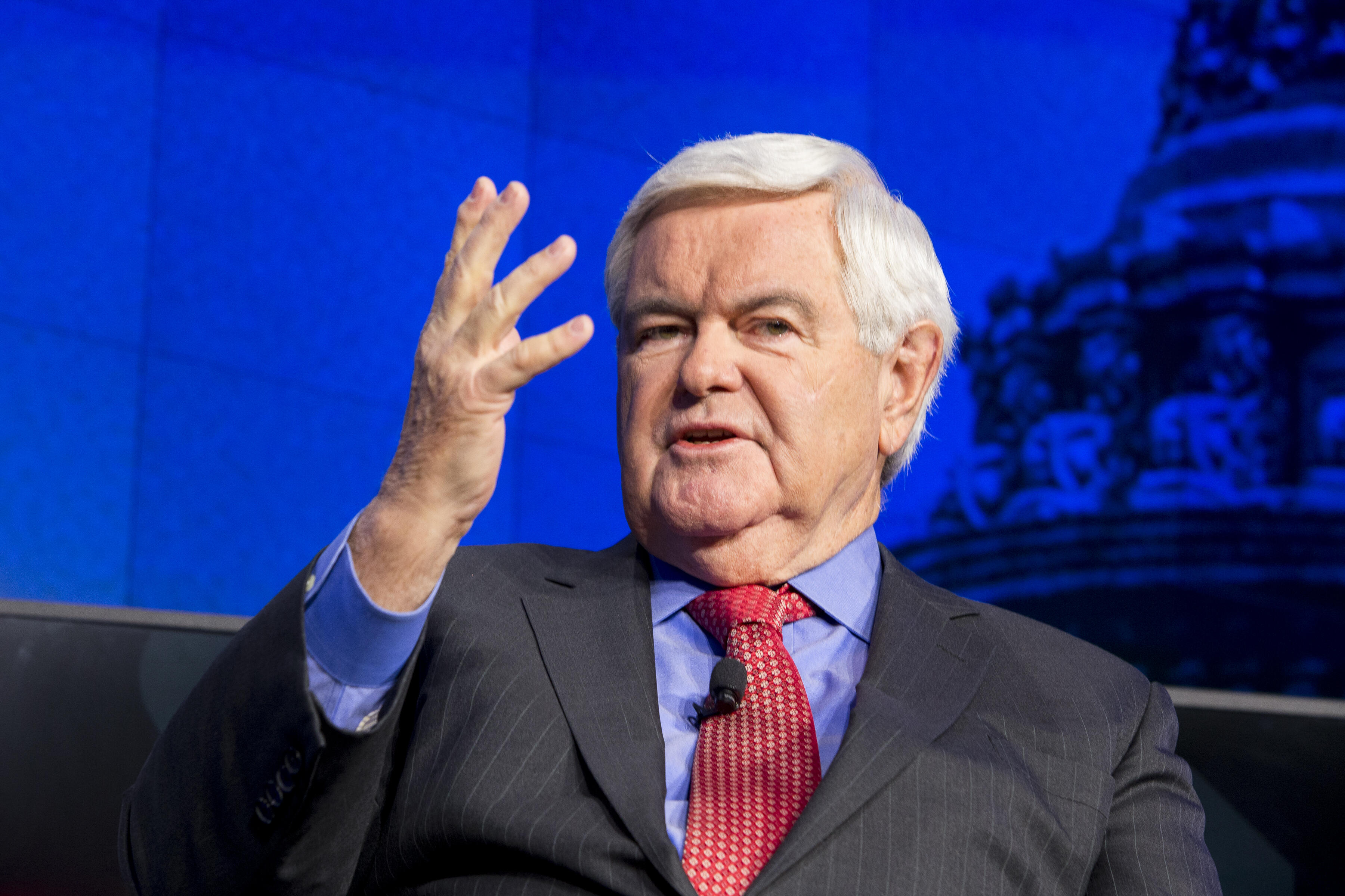 WASHINGTON, DC- DECEMBER 16: The Washington Post via Getty Images hosts The Daily 202 Live with James Hohmann interviewing Newt Gingrich. (Photo by April Greer For The Washington Post via Getty Images)