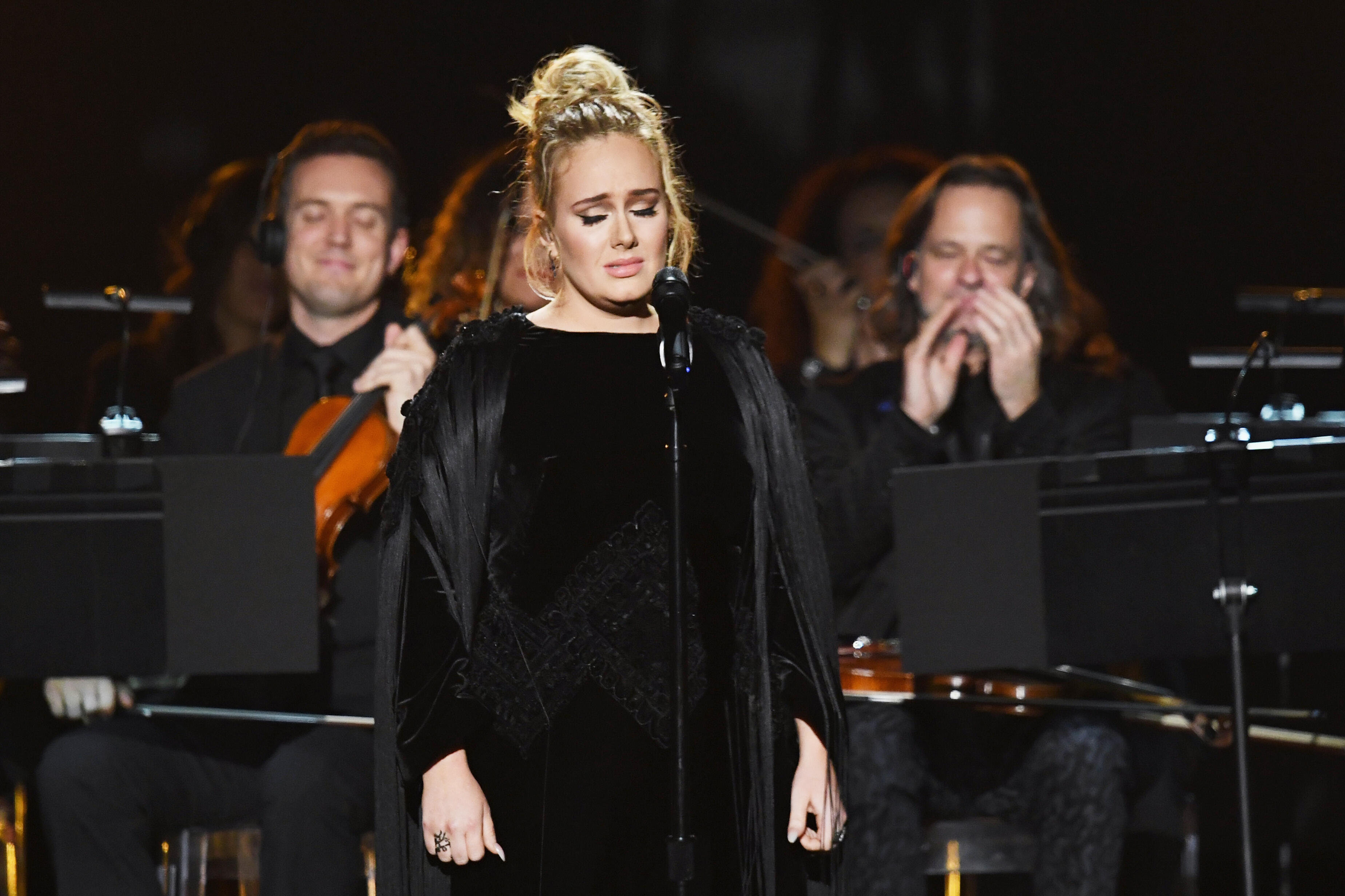 LOS ANGELES, CA - FEBRUARY 12:  Recording artist Adele performs onstage during The 59th GRAMMY Awards at STAPLES Center on February 12, 2017 in Los Angeles, California.  (Photo by Kevin Winter/Getty Images for NARAS)