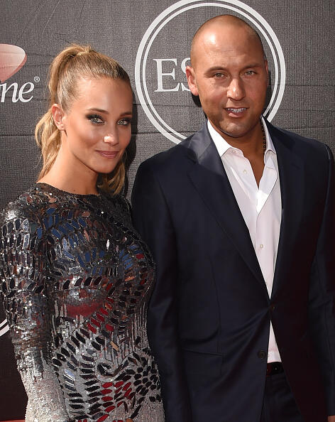 LOS ANGELES, CA - JULY 15:  Derek Jeter and Hannah Davis attend The 2015 ESPYS at Microsoft Theater on July 15, 2015 in Los Angeles, California.  (Photo by Jason Merritt/Getty Images)