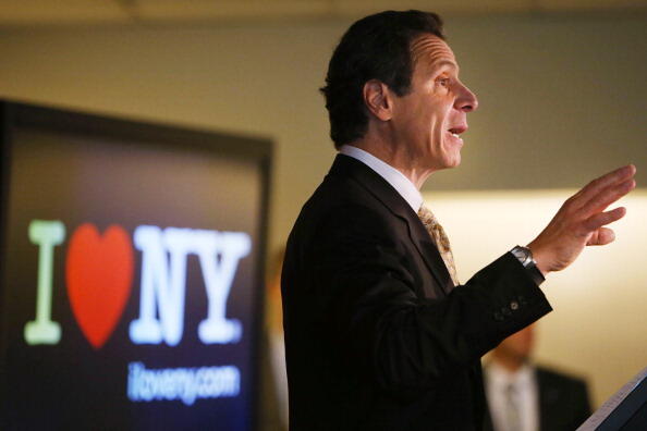 NEW YORK, NY - OCTOBER 24: New York Gov. Andrew M. Cuomo speaks at the unveiling of three new television commercials that are part of the the launch of a new I Love New York campaign in partnership with the Metropolitan Transportation Authority (MTA) on O