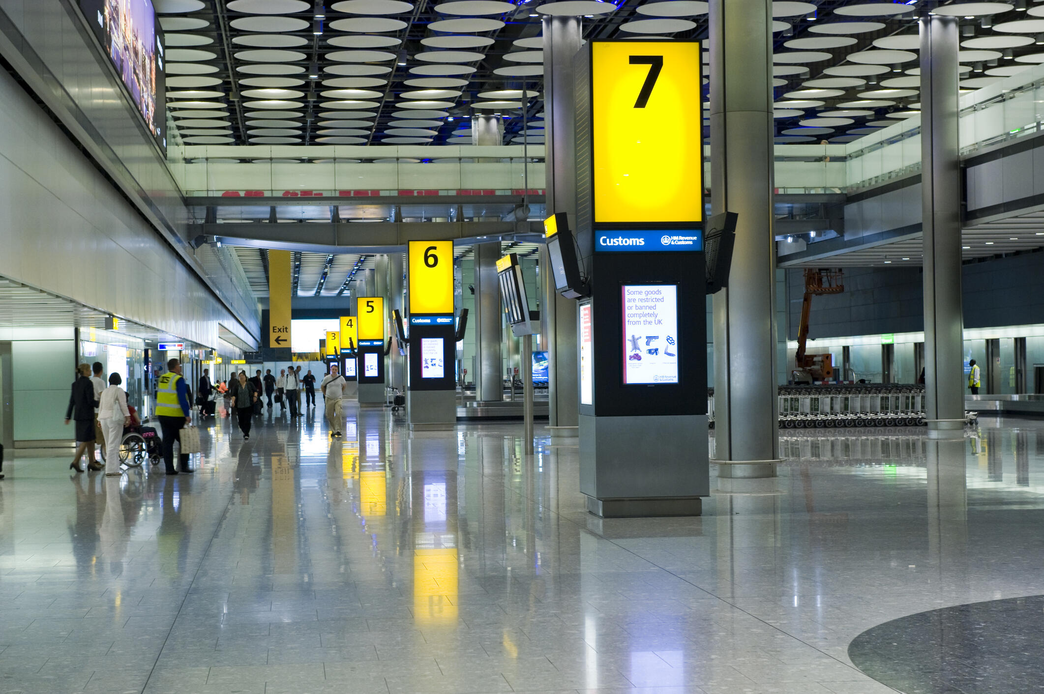 A terminal inside of London's Heathrow International Airport.