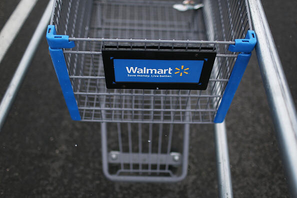 MIAMI, FL - AUGUST 18:  A Walmart cart is seen on August 18, 2015 in Miami, Florida. Walmart announced today that earnings fell in the second quarter due to currency fluctuations and the retailer's investment in employee wages and training.  (Photo by Joe Raedle/Getty Images)