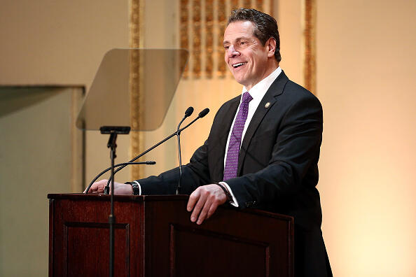 NEW YORK, NY - MARCH 16:  Governor of New York State Andrew Cuomo speaks on stage at the HELP USA 30th Anniversary Event at The Plaza Hotel on March 16, 2017 in New York City.  (Photo by Monica Schipper/Getty Images)