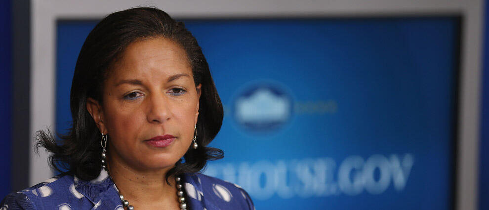 WASHINGTON, DC - JULY 22:  White House National Security Advisor Susan Rice briefs reporters about President Barack Obama's upcoming trip to Africa in the Brady Press Briefing Room at the White House July 22, 2015 in Washington, DC. Obama is traveling thi
