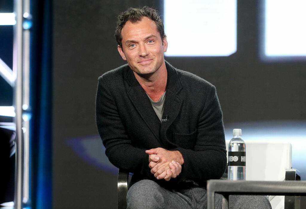 PASADENA, CA - JANUARY 14:  Actor Jude Law of the series 'The Young Pope' speaks onstage during the HBO portion of the 2017 Winter Television Critics Association Press Tour at the Langham Hotel on January 14, 2017 in Pasadena, California.  (Photo by Frederick M. Brown/Getty Images)