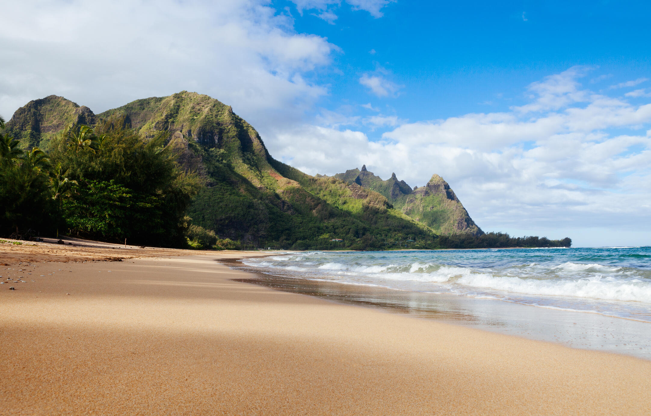 tunnels beach and bali hai point on the north shore of Kauai, Hawaii, usa. resort destination