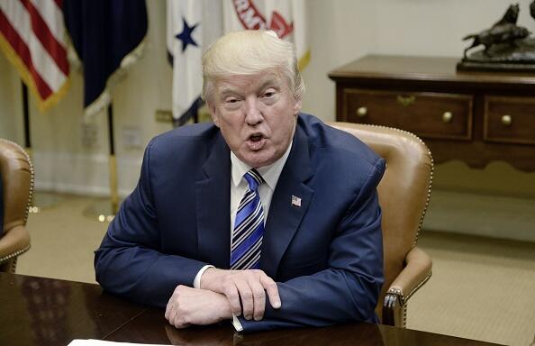 WASHINGTON, DC - JUNE 06: US President Donald Trump speaks during a meeting with House and Senate leadership in the Roosevelt Room of the White House, on June 6, 2017 in Washington, DC. (Photo by Olivier Douliery-Pool/Getty Images)
