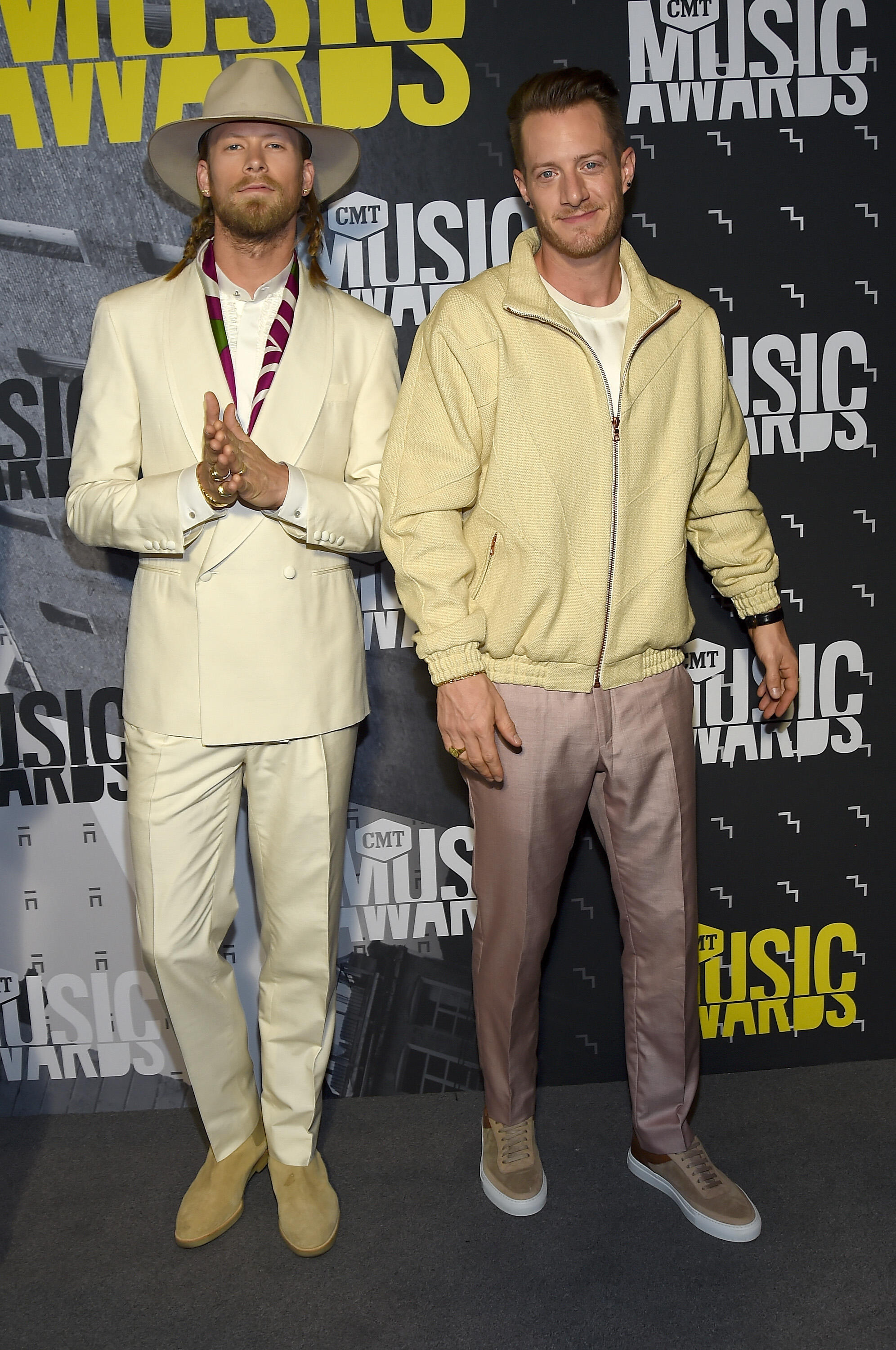 NASHVILLE, TN - JUNE 07: Brian Kelley and Tyler Hubbard of Florida Georgia Line attend the 2017 CMT Music awards at the Music City Center on June 7, 2017 in Nashville, Tennessee.  (Photo by Rick Diamond/Getty Images for CMT)