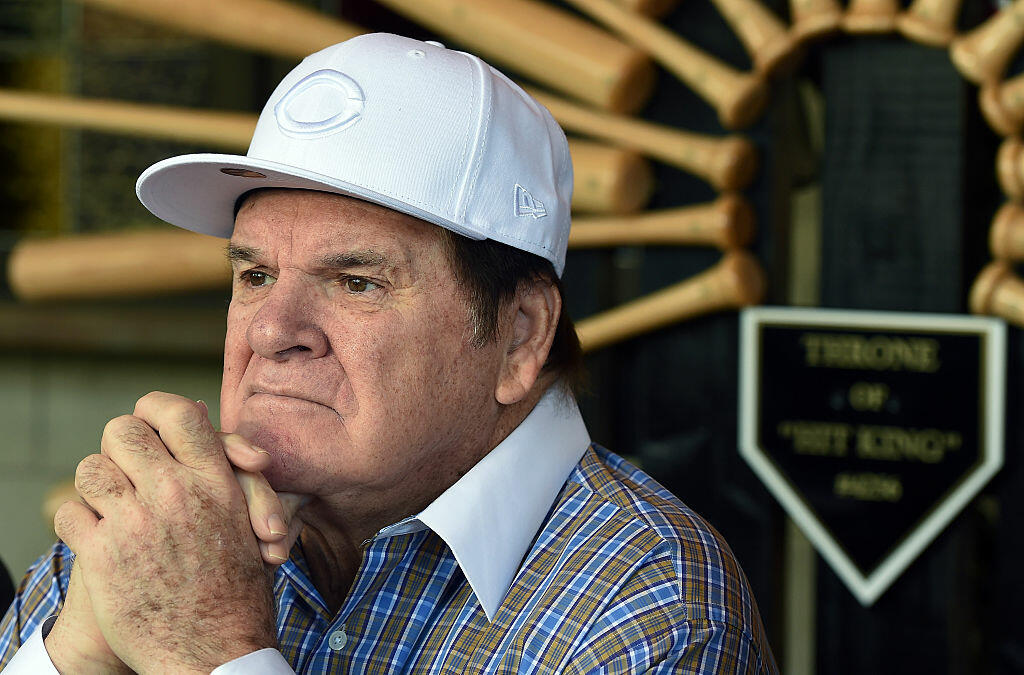 LAS VEGAS, NV - DECEMBER 15:  Former Major League Baseball player and manager Pete Rose speaks during a news conference at Pete Rose Bar & Grill to respond to his lifetime ban from MLB for gambling being upheld on December 15, 2015 in Las Vegas, Nevada. MLB Commissioner Rob Manfred on Monday announced that he was rejecting Rose's application for reinstatement.  (Photo by Ethan Miller/Getty Images)