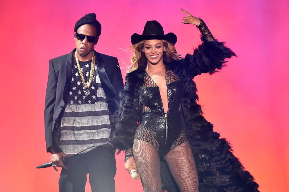 HOUSTON, TX - JULY 18:  Jay-Z and Beyonce perform during the 