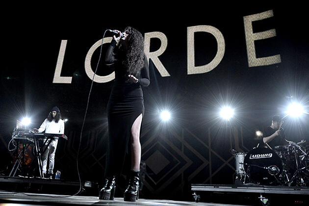 LOS ANGELES, CA - DECEMBER 08:  Singer Lorde performs onstage during The 24th Annual KROQ Almost Acoustic Christmas at The Shrine Auditorium on December 8, 2013 in Los Angeles, California.  (Photo by Kevin Winter/Getty Images for Radio.com)
