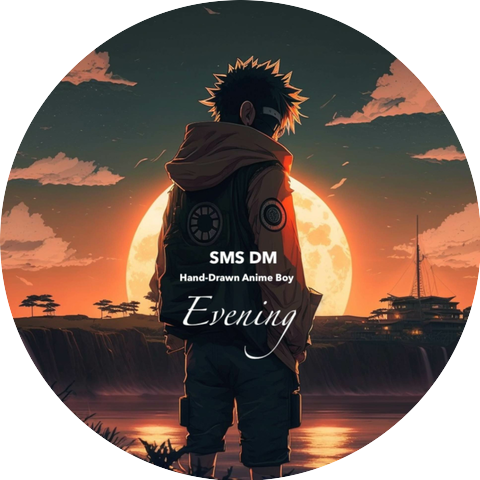 Hand-Drawn Anime Boy and Sms Dm