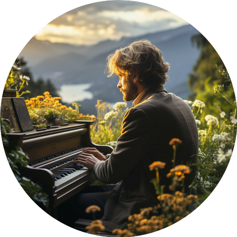 Piano de salón suave