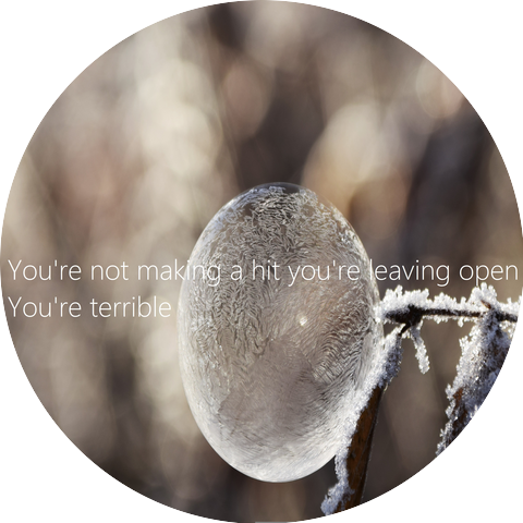 You're terrible