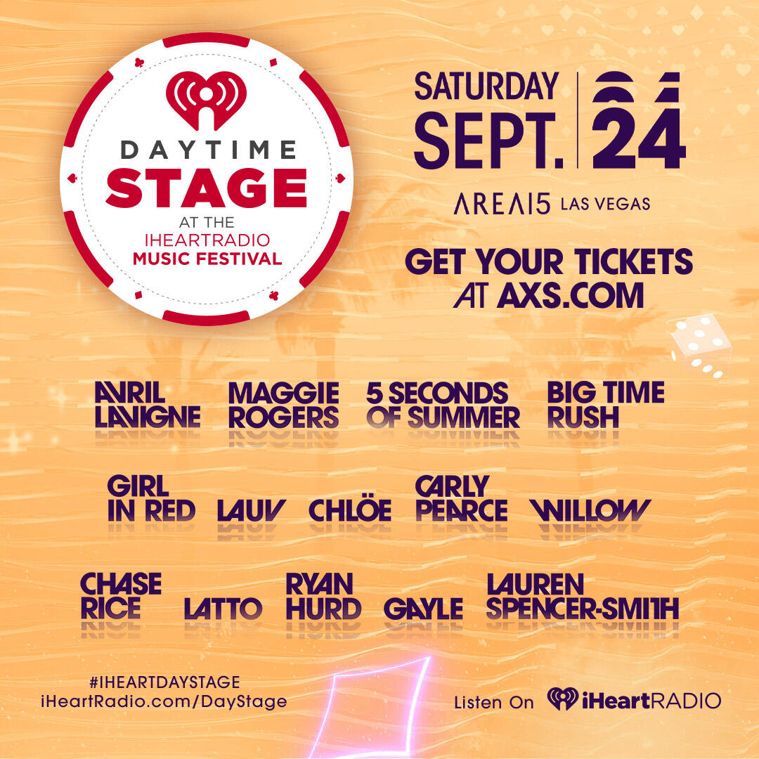 Lineup for the Daytime Stage at the iHeartRadio Music Festival