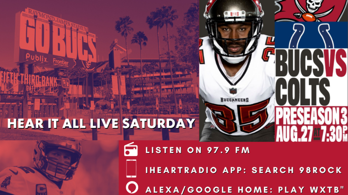 BUCS, COLTS SATURDAY NIGHT ON 98ROCK