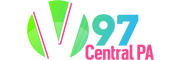 Logo for V97 - Central PA's #1 Hit Music Station
