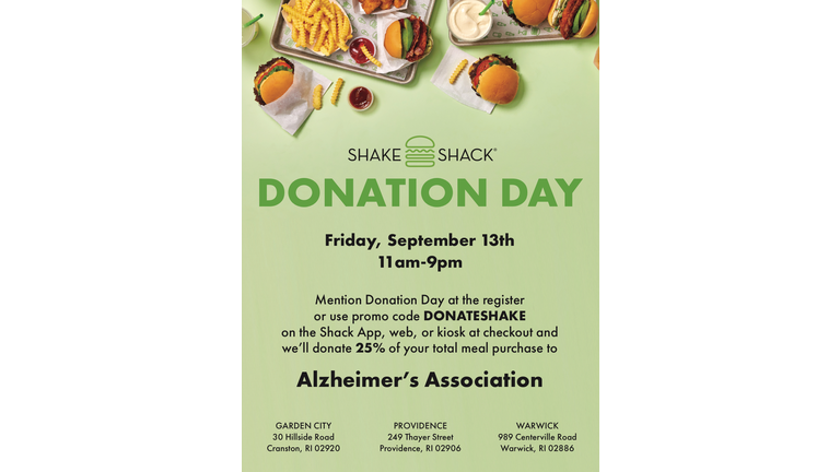 Shake Shack Donation Day to Support Alzheimer's Association