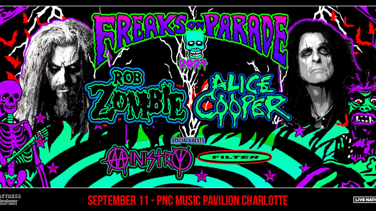 Rob Zombie & Alice Cooper Freaks on Parade Tour 2024 100.7 WRDU