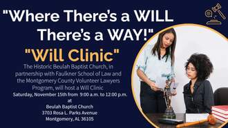 Community - Will Clinic | November 15th | Beulah Baptist Church 