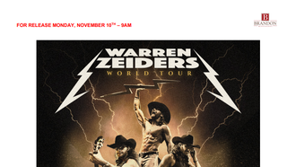 WARREN ZEIDERS WORLD TOUR 