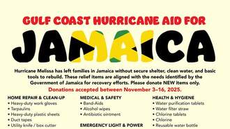 Community - Local Donation Drive to Collect Supplies for Jamaica