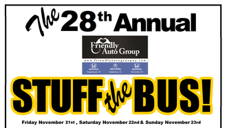 28th Annual Friendly Auto Group iHeart HV Stuff the Bus 11/21, 11/22, 11/23