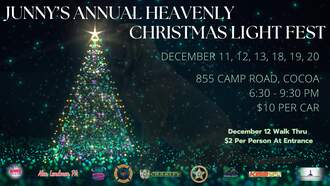 Join us at our annual Junny’s Heavenly Christmas Light Fest!