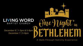 Holiday - One Night in Bethlehem Walk Through Nativity