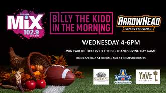Join Billy the Kidd and Pooh on the Radio at Arrowhead Sports Bar!