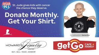 Community - Support WGAR's St. Jude Radiothon on Thursday, 12/11 and Friday, 12/12