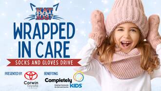 Kat 103.7 Wrapped in Care Drive for Completely KIDS with Corwin Toyota