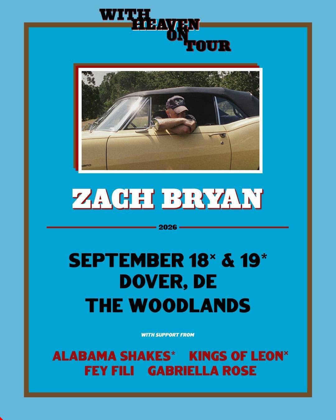 Zach Bryan @ The Woodlands in Dover, Delaware | 94.7 WDSD