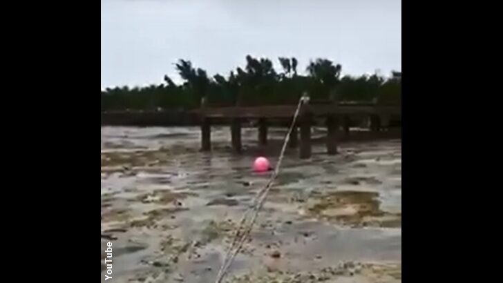 Irma Leaves Beach with No Water