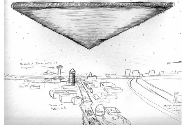 Triangular UFO Seen Over Iraq