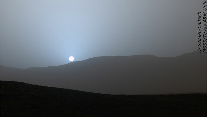 Blue Sunset on Mars