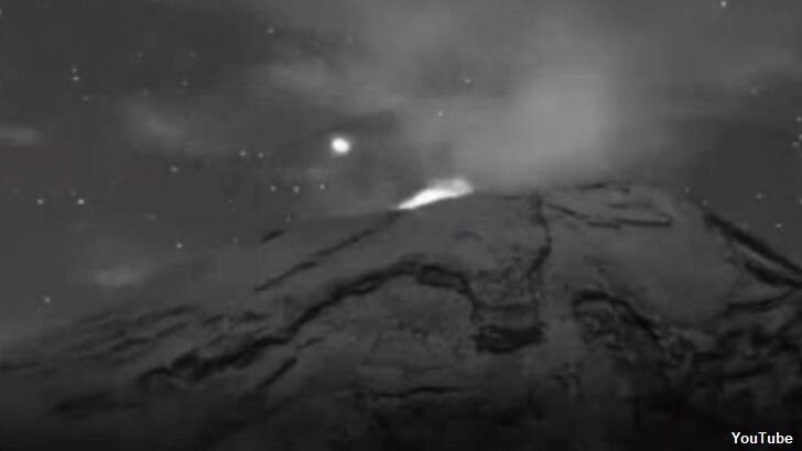 Watch: UFO Exits Volcano in Mexico?