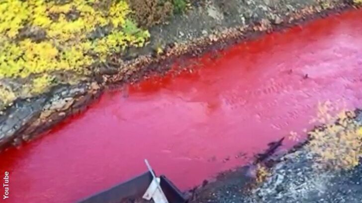 Video: River in Russia Turns Blood Red!