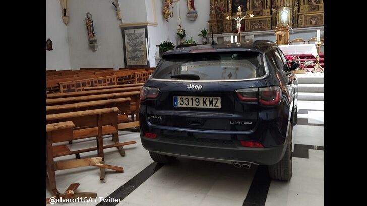 'Possessed' Man Drives Car into Church