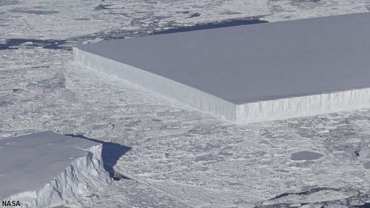 NASA Spots Rectangular Iceberg