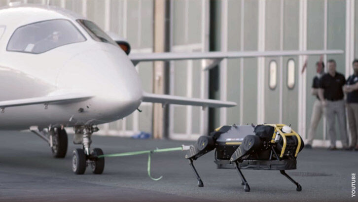 Watch: Robo-Dog Pulls 3-Ton Plane