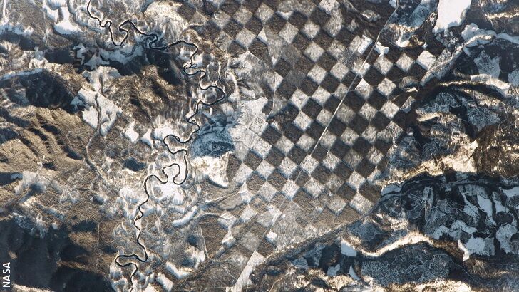 Giant Checkerboard Pattern Seen from Space