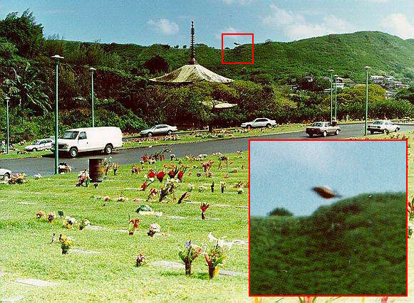 UFO Over Hawaiian Cemetery