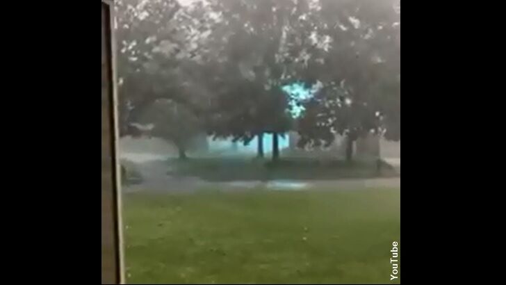 'Eerie Energy' Filmed During Hailstorm