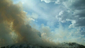 Devils Tower on Fire