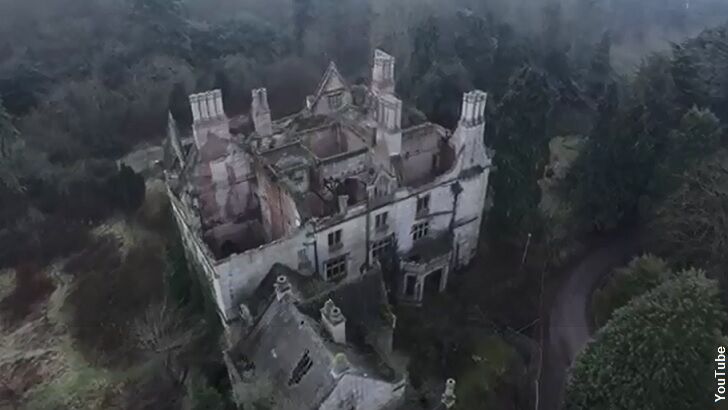 Watch: Drone Films Haunted Hall