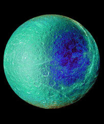 Saturn's 'Blue' Moon