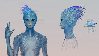 Drawing: The Blue Avian