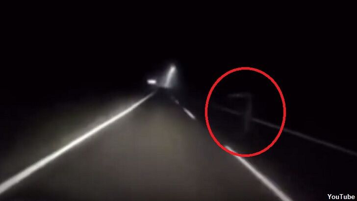 Watch: Eerie 'Figure' Filmed by Dashcam